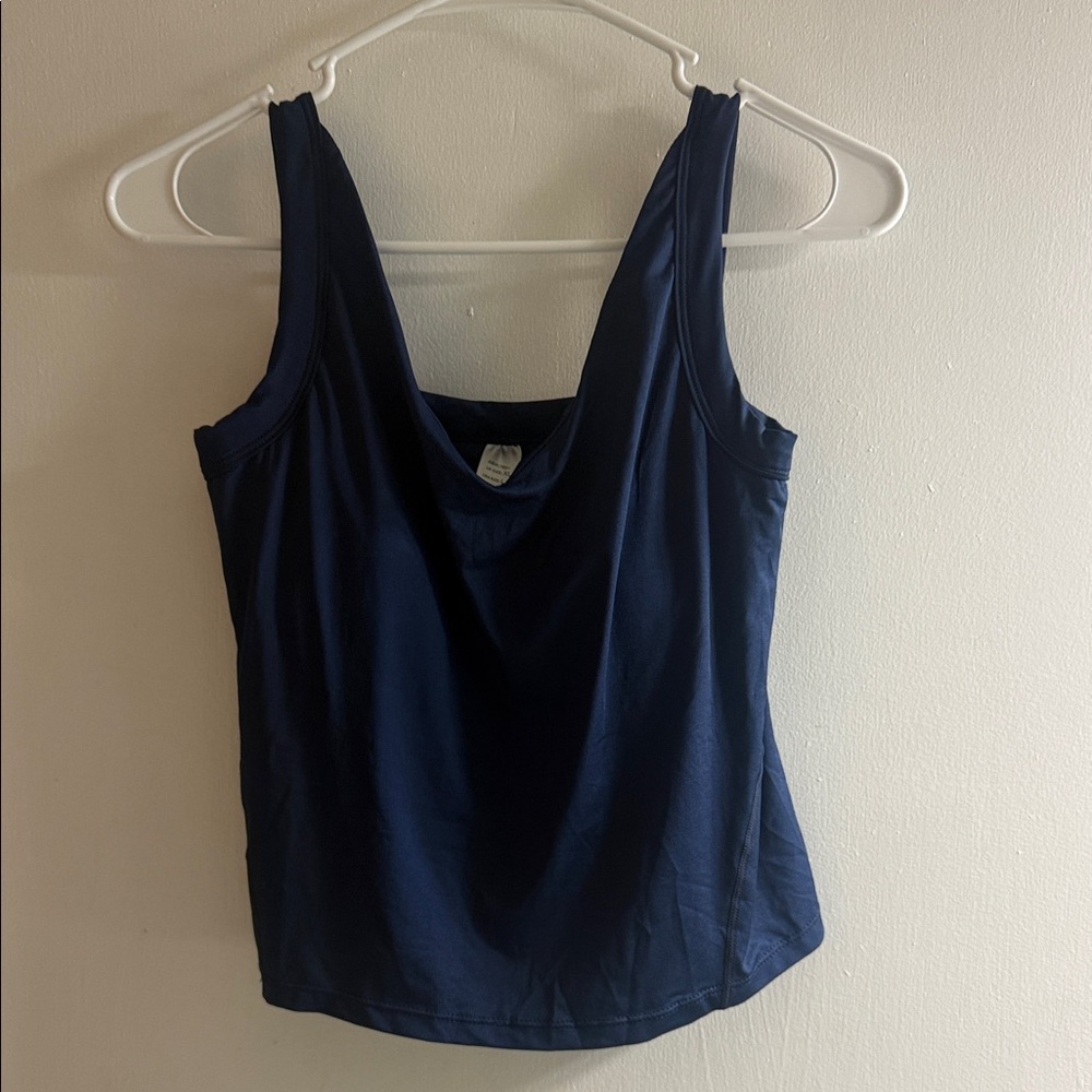 Elegant Deep Blue Women's Swim Tank Top